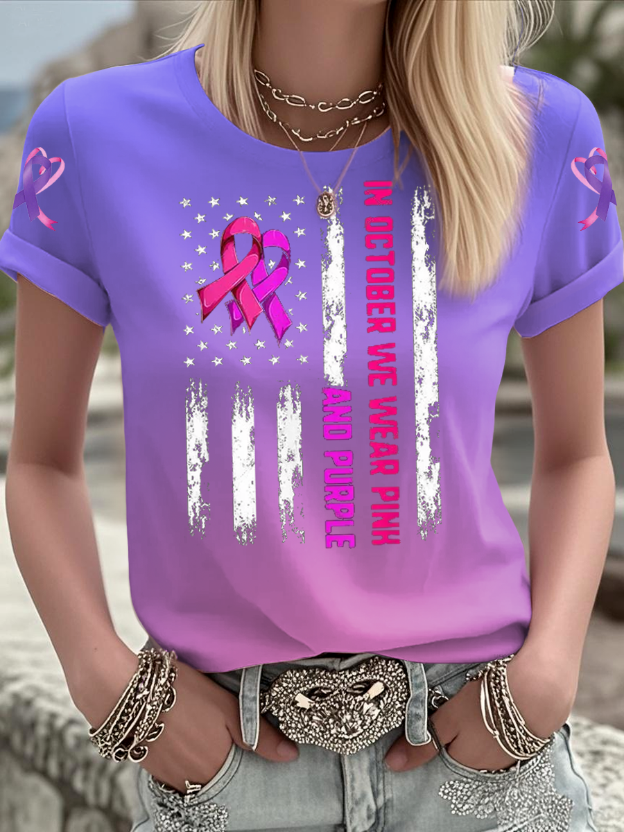 Women's Breast Cancer short-sleeved T-shirt