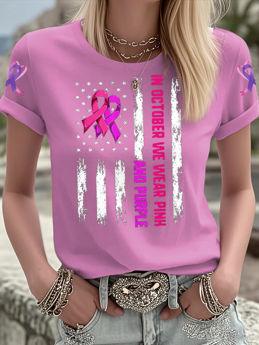 Women's Breast Cancer short-sleeved T-shirt