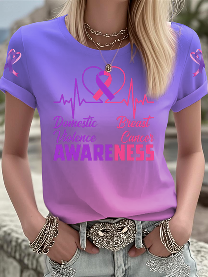 Women's Breast Cancer short-sleeved T-shirt