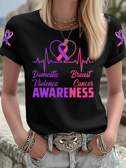 Women's Breast Cancer short-sleeved T-shirt