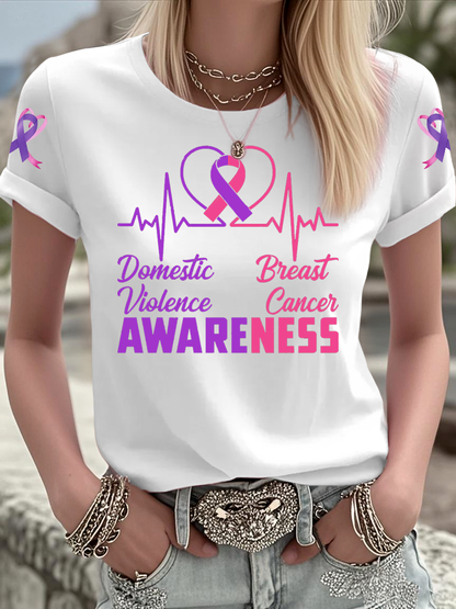 Women's Breast Cancer short-sleeved T-shirt