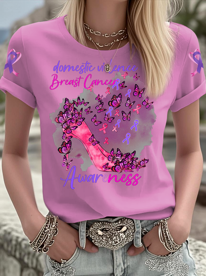 Women's Breast Cancer short-sleeved T-shirt