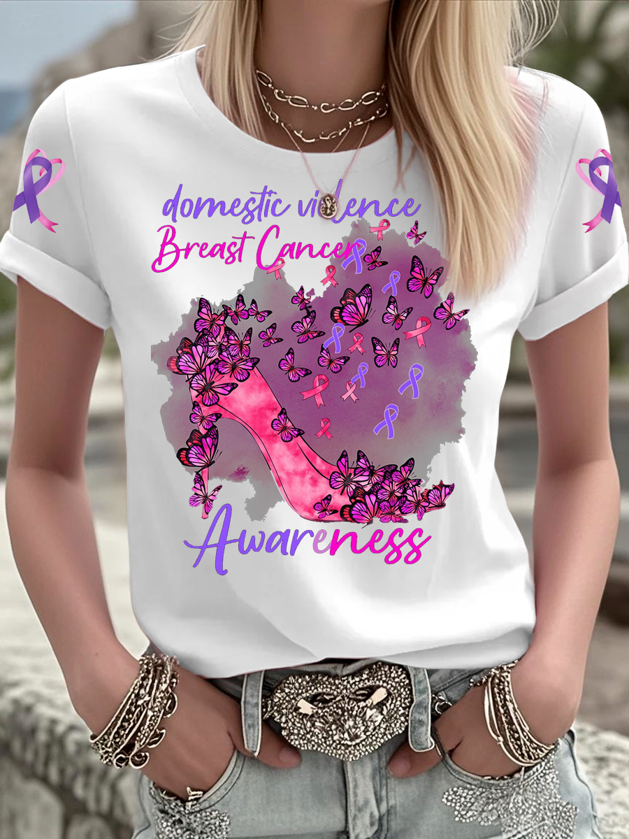 Women's Breast Cancer short-sleeved T-shirt