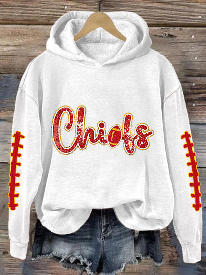 Women's Football Fans Lovers Gameday Casual Hoodie