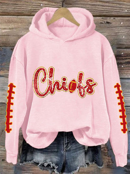 Women's Football Fans Lovers Gameday Casual Hoodie