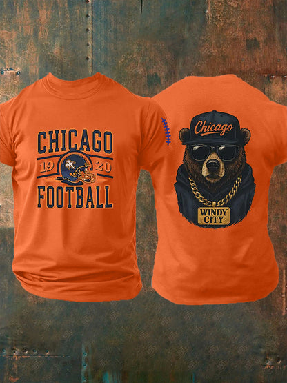 Men's Football Fans Lovers Gameday Casual Short Sleeve T-shirt