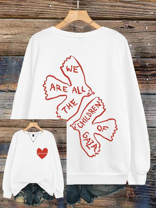 Women's Free&Peace Printed Sweatshirt