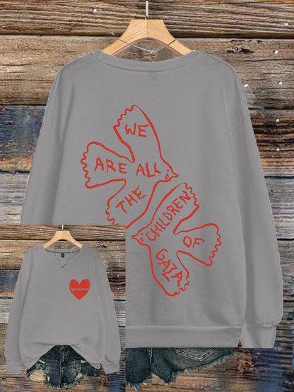 Women's Free&Peace Printed Sweatshirt