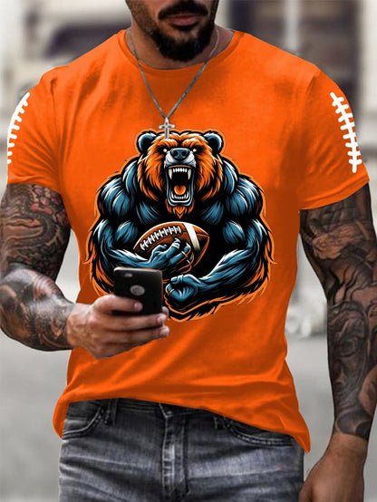 Men's Football Fans Lovers Gameday Casual Tee