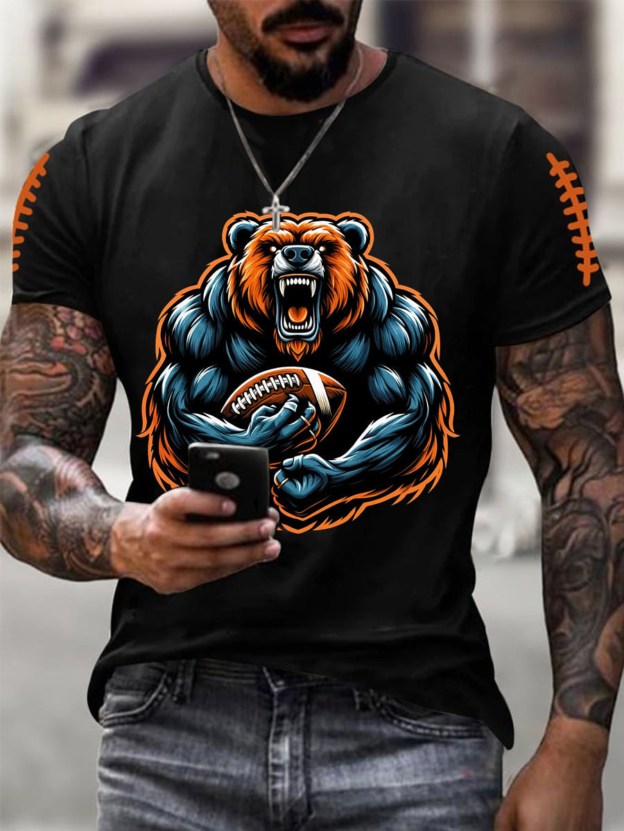 Men's Football Fans Lovers Gameday Casual Tee