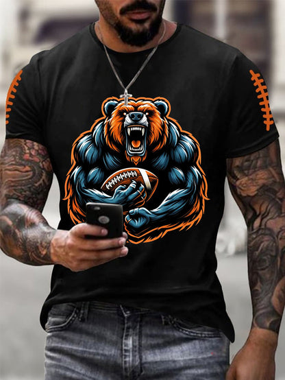 Men's Football Fans Lovers Gameday Casual Tee