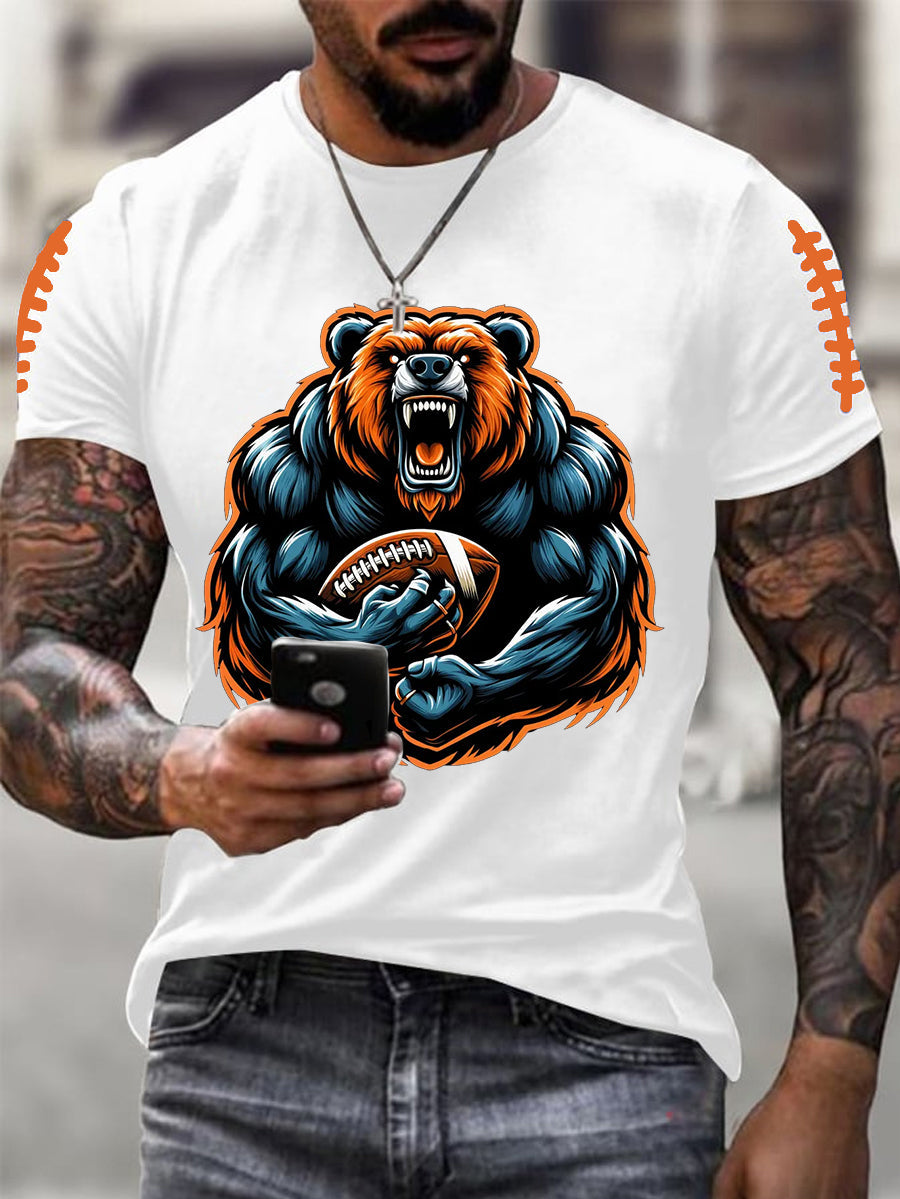 Men's Football Fans Lovers Gameday Casual Tee