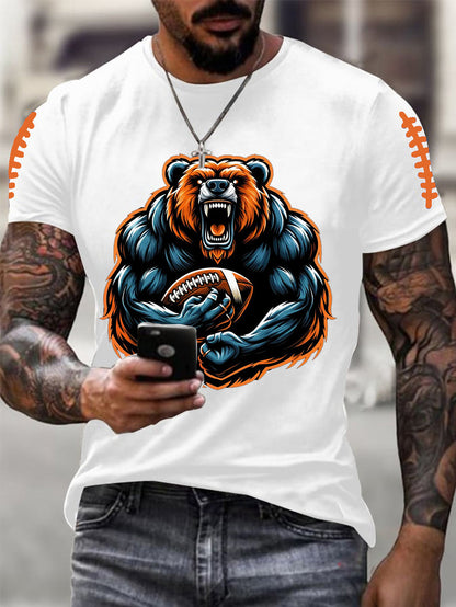 Men's Football Fans Lovers Gameday Casual Tee