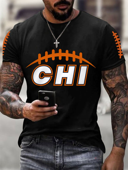 Men's Football Fans Lovers Gameday Casual Tee