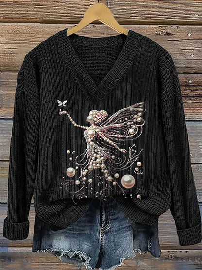 Women's Pink Pearl Print Casual Top