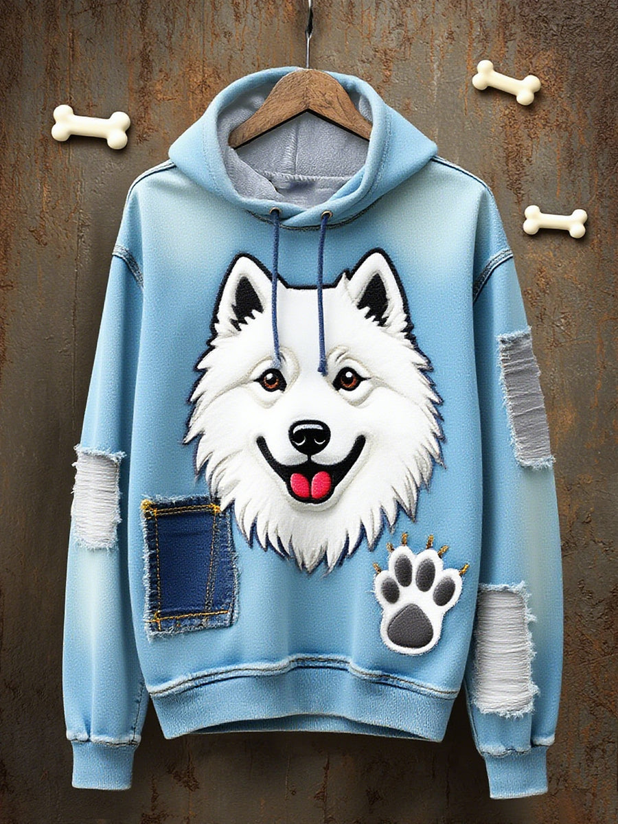 Unisex Vintage Animal Art Print Casual Hoodie