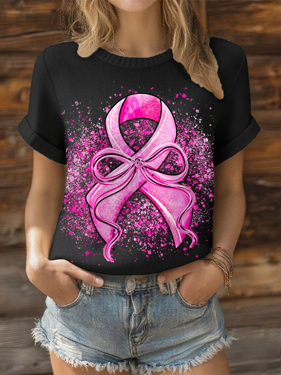 Women's Breast Cancer Pink Ribbon Tops