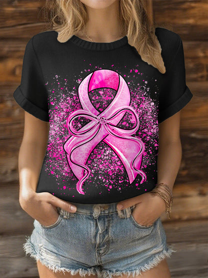 Women's Breast Cancer Pink Ribbon Tops
