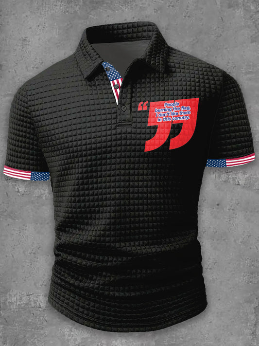 Men's Support the flag burning ban Print Top