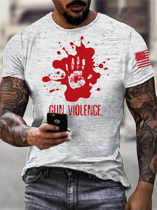 Men's Stop Gun Violence Short Sleeves T-shirt
