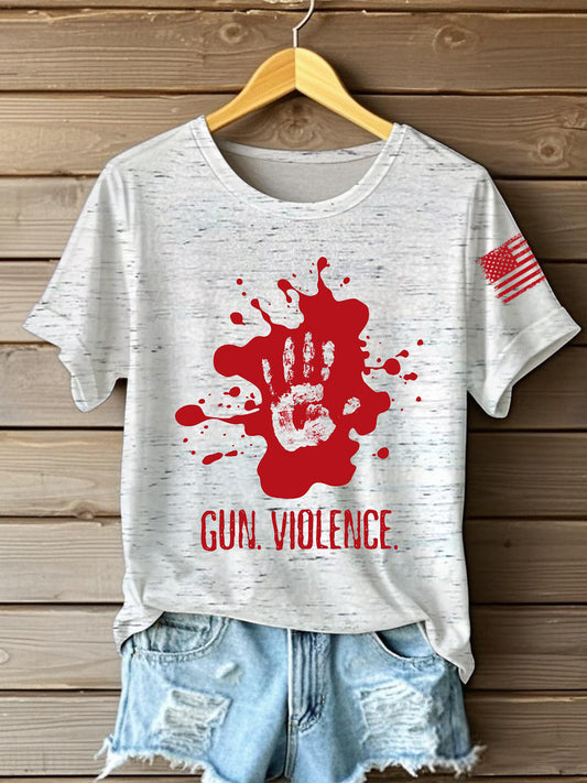 Women's Stop Gun Violence Short-sleeved T-shirt