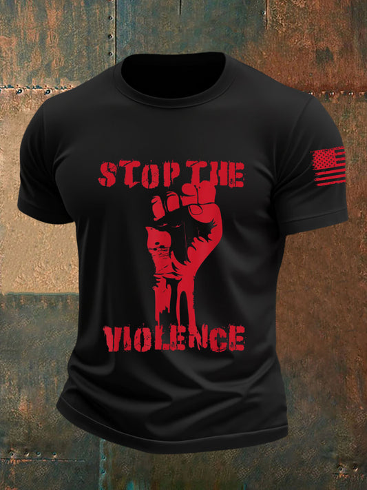 Men's Stop The Violence Short-sleeved T-shirt