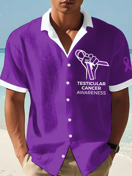 Men's Testicularl cancer awareness shirts
