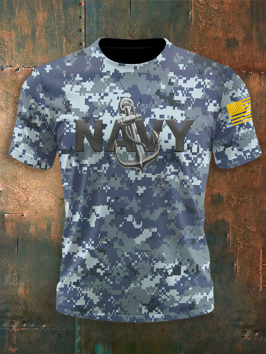 Men's Navy Anniversary Crew Neck T-shirt