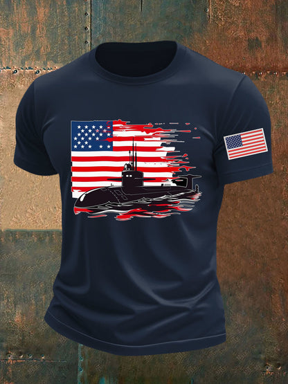 Men's Navy Anniversary Printed T-shirt