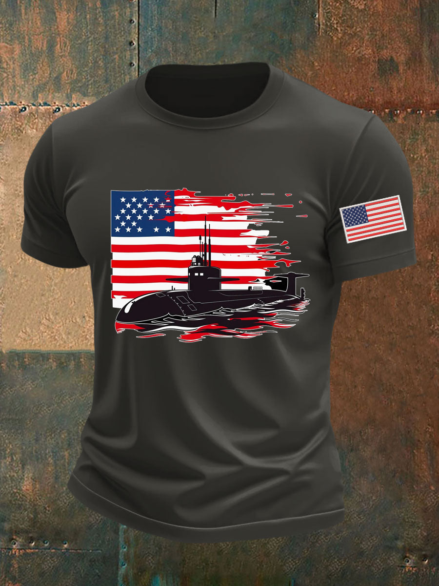 Men's Navy Anniversary Printed T-shirt