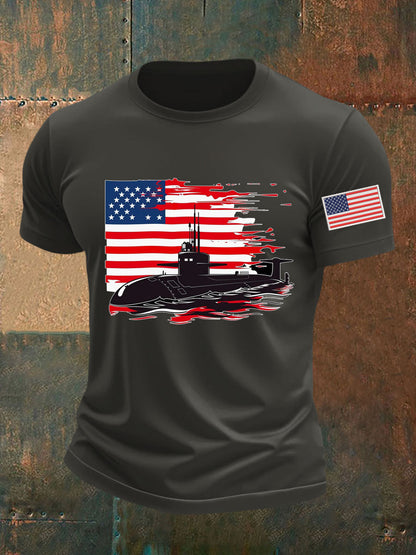 Men's Navy Anniversary Printed T-shirt