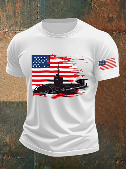Men's Navy Anniversary Printed T-shirt