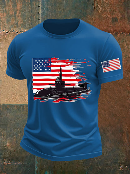 Men's Navy Anniversary Printed T-shirt