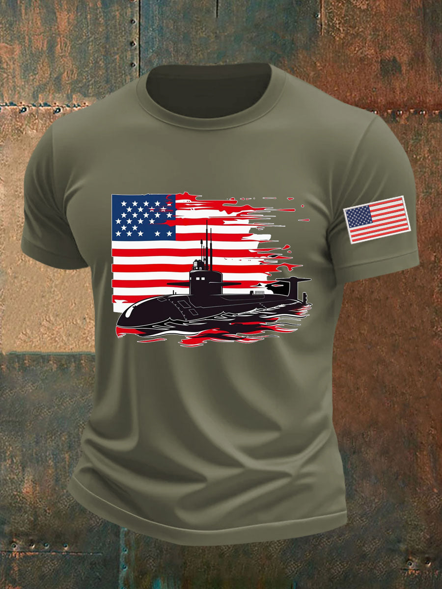 Men's Navy Anniversary Printed T-shirt
