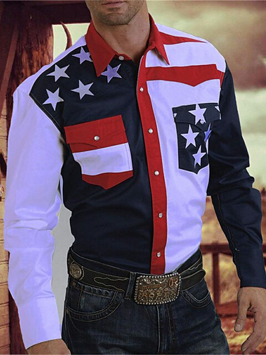 Men's Vintage Western Cowboy Shirt
