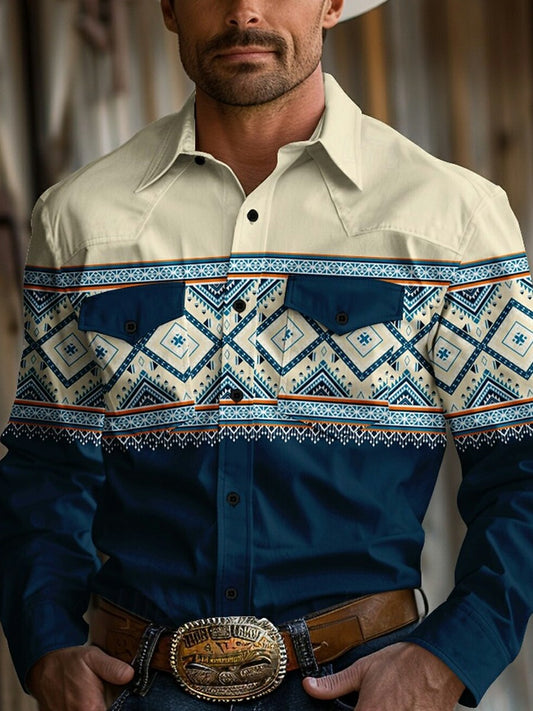 Men's Vintage Western Cowboy Shirt