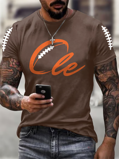 Men's Football Fans Lovers Gameday Casual short sleeves t-shirt
