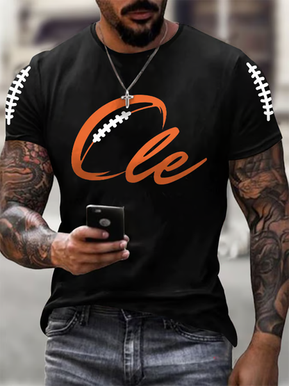 Men's Football Fans Lovers Gameday Casual short sleeves t-shirt