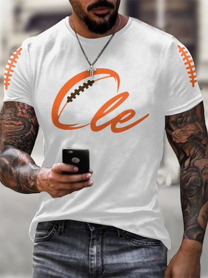 Men's Football Fans Lovers Gameday Casual short sleeves t-shirt