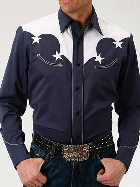 Men's Vintage Western Cowboy Shirt
