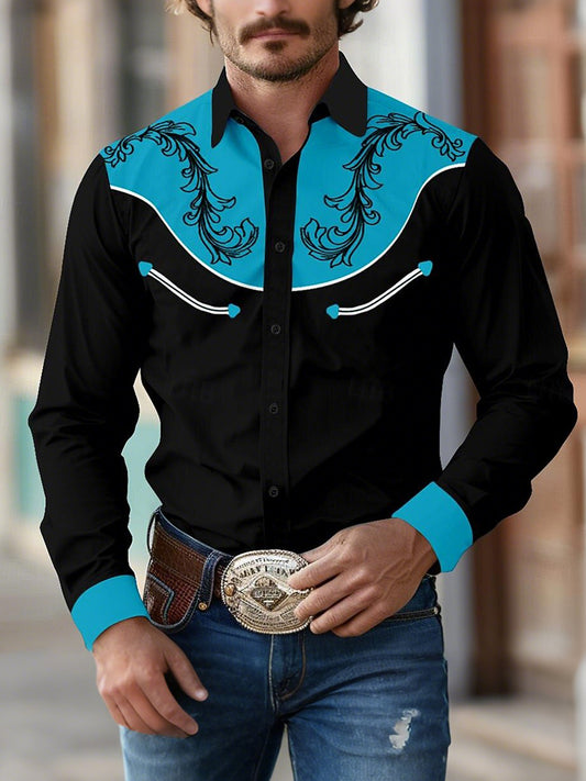 Men's Vintage Western Cowboy Shirt