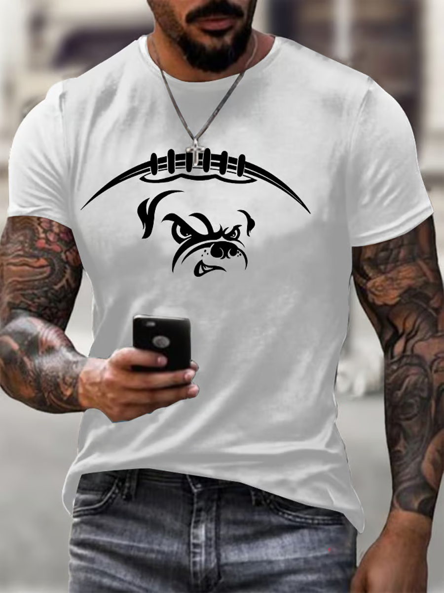 Men's Football Fans Lovers Gameday Casual short sleeves t-shirt