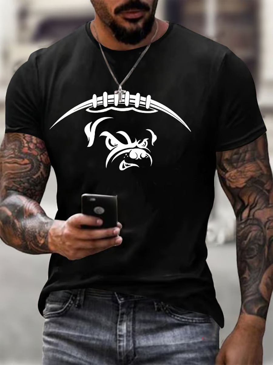 Men's Football Fans Lovers Gameday Casual short sleeves t-shirt
