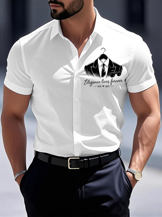Men's Elegance Lives Forever Short Sleeve Shirt