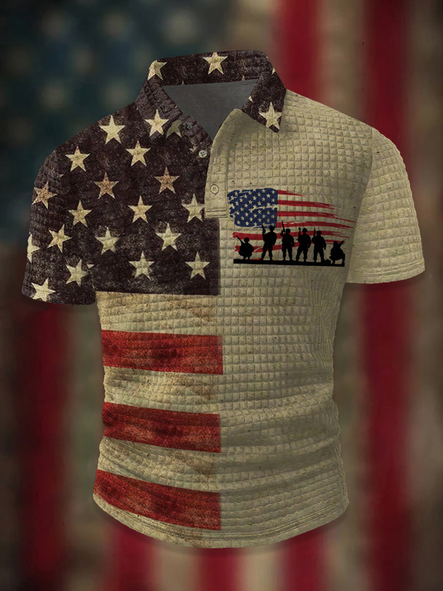 Men's Veterans Day Print short sleeve shirt