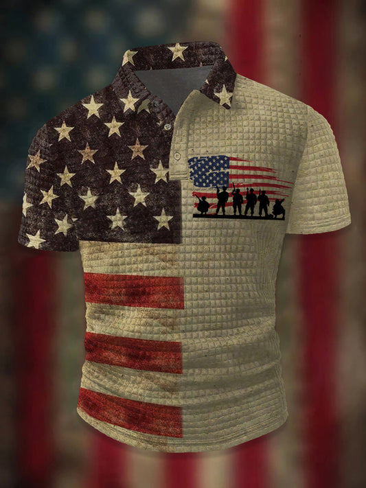 Men's Veterans Day Print short sleeve shirt