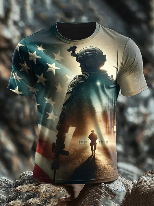 Men's Veterans Day Print short sleeves t-shirt