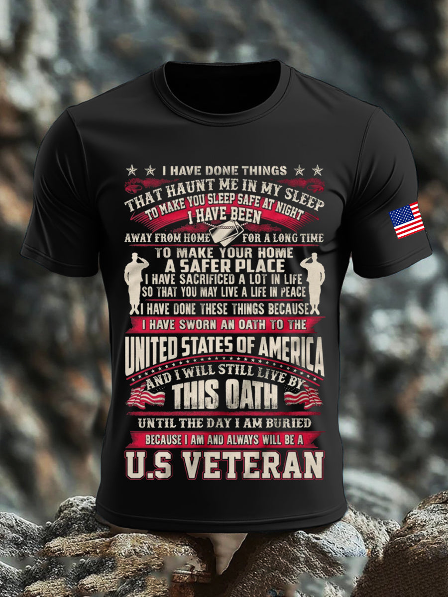 Men's Veterans Day Printed T-shirt