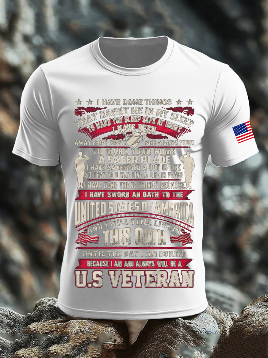 Men's Veterans Day Printed T-shirt