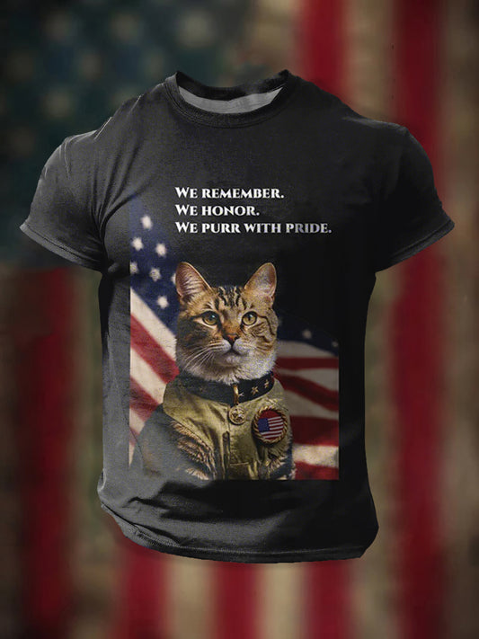 Men's Veterans Day Print short sleeves t-shirt
